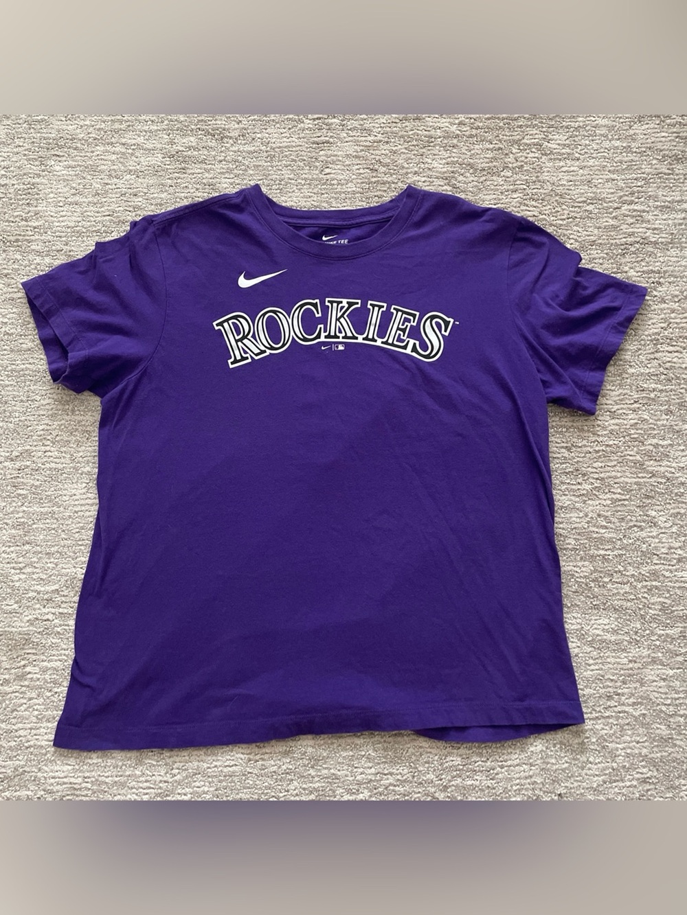 Colorado Rockies Nike Shirt Men’s Size Large Purple Connor Joe #9 Short Sleeve